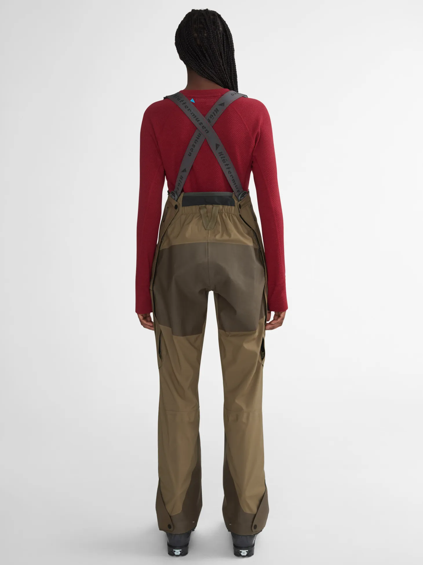 Klättermusen Skalbyxor-Brage 2.0 Salopette Dark Khaki