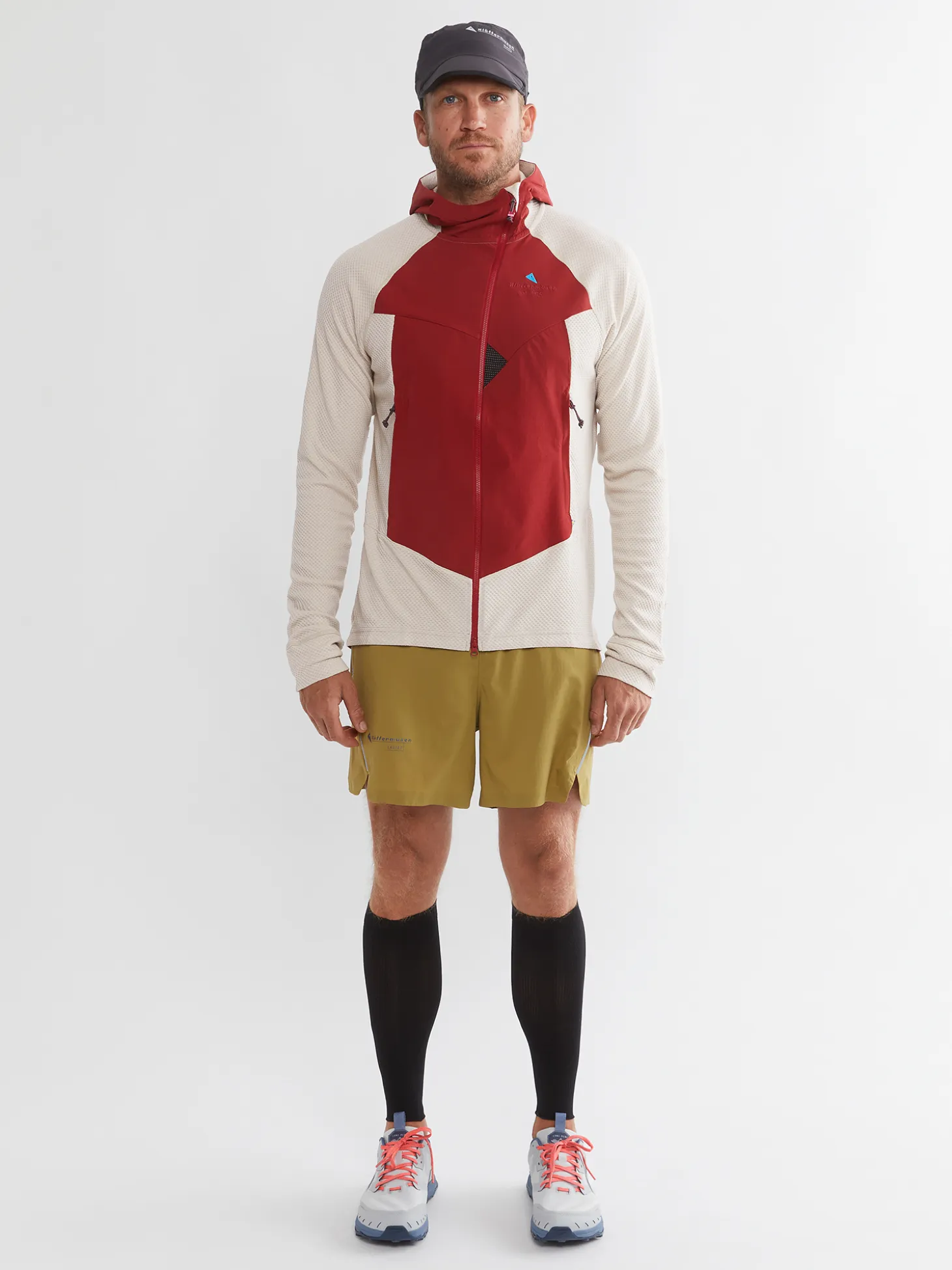 Klättermusen Tröjor & Fleece-Hugin White Clay-Ruby Red