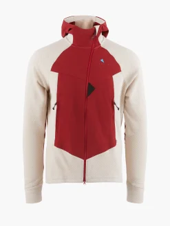 Klättermusen Tröjor & Fleece-Hugin White Clay-Ruby Red