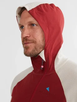 Klättermusen Tröjor & Fleece-Hugin White Clay-Ruby Red