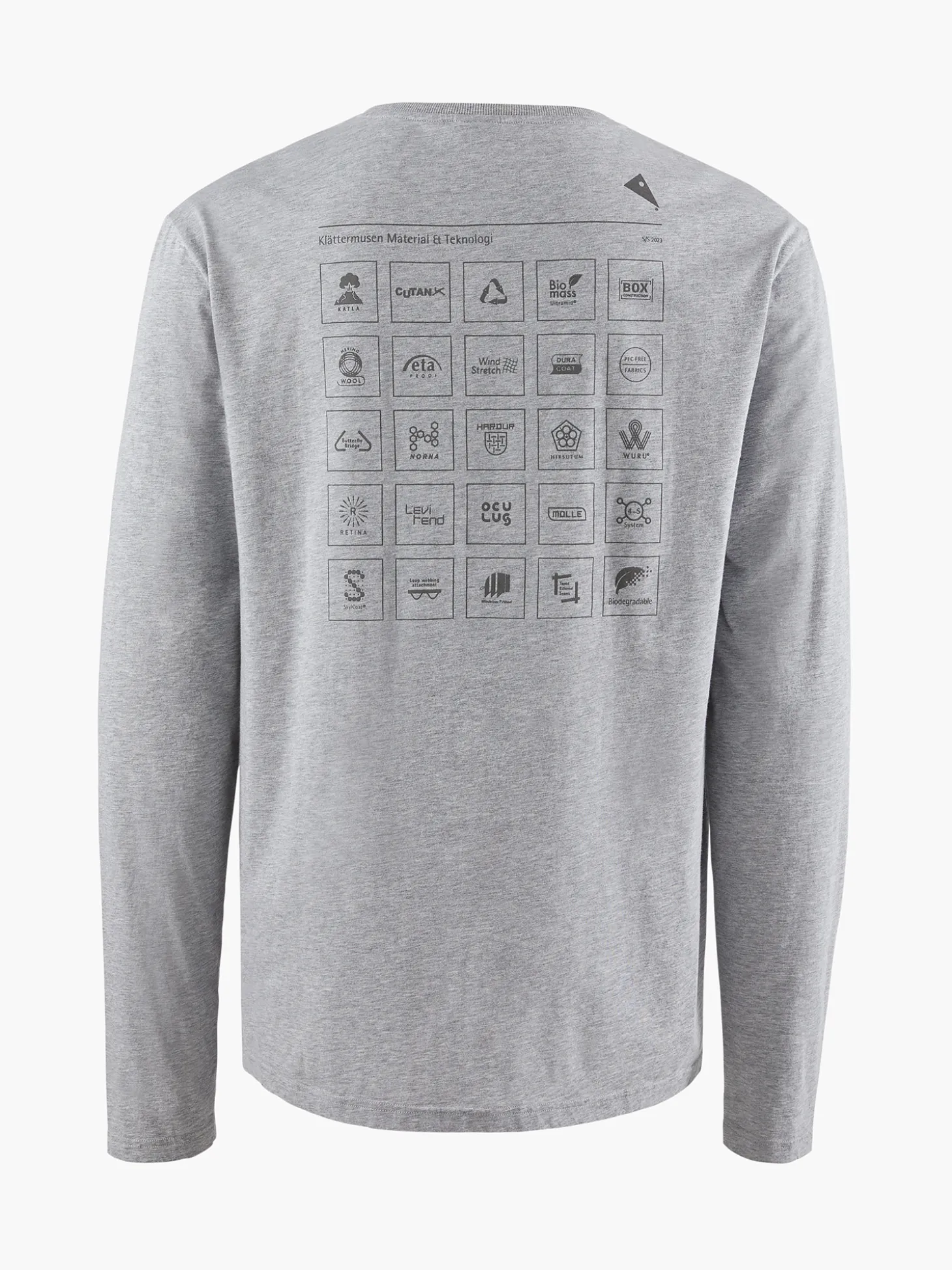 Klättermusen T-Shirts & Toppar-Runa Elements Grey Melange